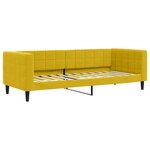 vidaXL Lit de jour avec matelas jaune 80x200 cm velours