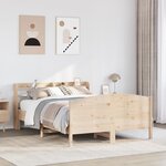 vidaXL Cadre de lit sans matelas 120x190 cm bois de pin massif