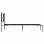 vidaXL Cadre de lit métal sans matelas avec tête de lit noir 90x200 cm
