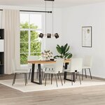 vidaXL Chaises à manger lot de 6 crème velours