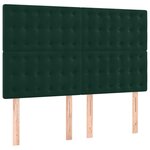 vidaXL Sommier à lattes de lit et matelas Vert foncé 140x190cm Velours