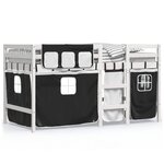 vidaXL Lit mezzanine enfants avec rideaux sans matelas 90x190 cm
