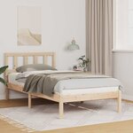 vidaXL Cadre de lit Marron 100 x 200 cm Bois massif en pin