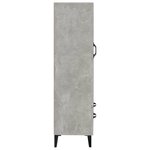 vidaXL Buffet haut Gris béton 70x31x115 cm Bois d'ingénierie