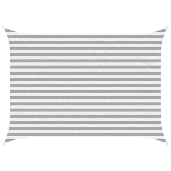 vidaXL Voile d'ombre Gris clair et blanc 3 5 x 2 5 m