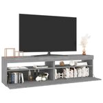 vidaXL Meubles TV avec lumières LED 2 Pièces Sonoma gris 75x35x40 cm