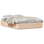 vidaXL Cadre de lit ottoman Naturel 120 x 190 cm Pin massif