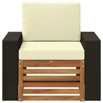 vidaXL Sofa de milieu extérieur Naturel