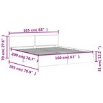 vidaXL Cadre de lit sans matelas chêne fumé 160x200 cm