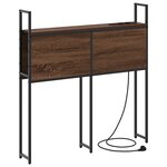 vidaXL Tête de lit de rangement Chêne marron 90 cm Bois d'ingénierie