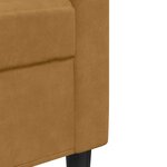 vidaXL Canapé à 2 places Marron 120 cm Velours