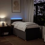 vidaXL Sommier à lattes de lit avec matelas Marron foncé 90x190 cm