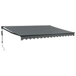 vidaXL Auvent rétractable automatique anthracite 4x3 m