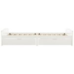 vidaXL Cadre de lit avec 2 tiroirs sans matelas blanc 90x200 cm