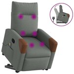 vidaXL Fauteuil de massage inclinable Gris foncé Tissu
