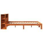 vidaXL Lit bibliothèque sans matelas cire marron 120x200 cm pin massif