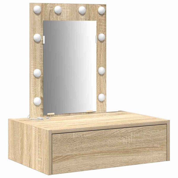 vidaXL Table de Toilette Marron 60 x 40 x 70 cm Bois d'ingénierie