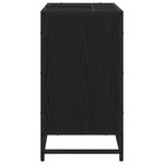 vidaXL Cabinet de salle de bain avec porte Chêne noir 65 x 33 x 60 cm