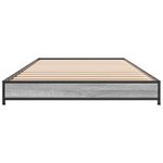 vidaXL Cadre de lit sans matelas sonoma gris 75x190 cm