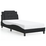 vidaXL Cadre de lit sans matelas noir 90x190 cm similicuir