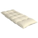 vidaXL Coussins de chaise à dossier haut lot de 2 crème tissu oxford
