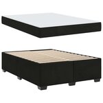 vidaXL Cadre de lit avec matelas Noir 140 x 200 cm Velours