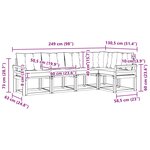 vidaXL Ensemble de canapés d'extérieur 5 pc Gris Naturel et Clair