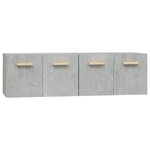 vidaXL Armoires murales 2Pièces Gris béton 60x36 5x35cm Bois d'ingénierie