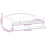 vidaXL Lit de repos sans matelas crème 90x200 cm tissu