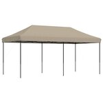 vidaXL Tente de fête 292 x 580 x 315 cm Taupe Tissu Oxford