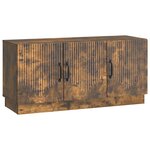 vidaXL Meuble TV Chêne fumé 99 x 34 5 x 47 cm Bois d'ingénierie