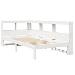 vidaXL Lit bibliothèque sans matelas blanc 100x200 cm bois pin massif