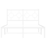 vidaXL Cadre de lit métal sans matelas et tête de lit blanc 120x190 cm
