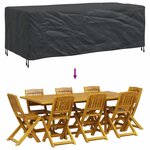 vidaXL Housse pour mobilier d'extérieur Noir 229 x 113 x 73 cm 210D