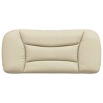 vidaXL Coussin de tête de lit crème 90 cm tissu