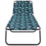 vidaXL Chaise longue pliante avec coussin Vert 56 x 189 x 87 cm tissu