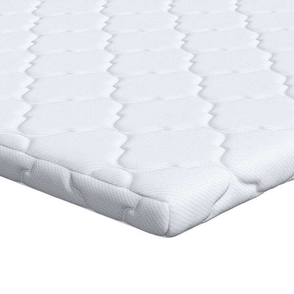 vidaXL Surmatelas en Coco Blanc 160 x 200 cm Tissu jacquard