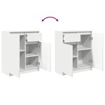 vidaXL Buffet avec tiroir blanc 71x35x84 cm bois d'ingénierie