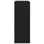 Armoire Murale vidaXL avec Portes en Verre Chêne Noir 69 5x34x90 cm