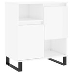 vidaXL Buffets 2 Pièces blanc brillant bois d'ingénierie