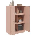 vidaXL Buffet rose 67x39x107 cm acier