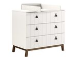 Ensemble Chambre sezane lit bébé 60x120 + commode + plan à langer + étagère murale + armoire