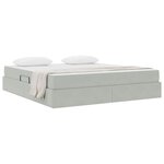 vidaXL Lit avec rangement et matelas Gris clair 160 x 200 cm Velours