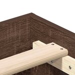 vidaXL Cadre de lit sans matelas chêne marron 100x200 cm