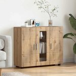 vidaXL Buffet chêne artisanal 55.5 x 29 x 100 cm Bois d'ingénierie
