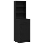 Ensemble de coiffeuse 3 pièces vidaXL Noir en bois d'ingénierie
