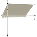 vidaXL Auvent manuel rétractable 300 cm Crème