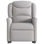 vidaXL Fauteuil inclinable électrique gris nuage tissu