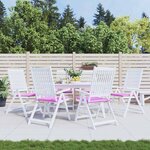 vidaXL Coussins de chaise de jardin lot de 6 rose 50x50x4 cm tissu