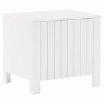 vidaXL Boîte de rangement avec couvercle RANA blanc bois massif de pin
